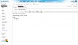 Windows Live Hotmail Wave 3 - New Message Page Screenshot