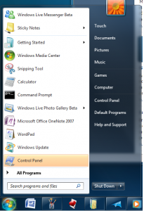 Windows 7 Start Menu Windows 7 Start Menu
