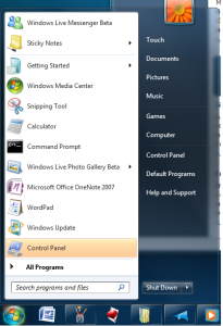 Windows 7 Start Menu