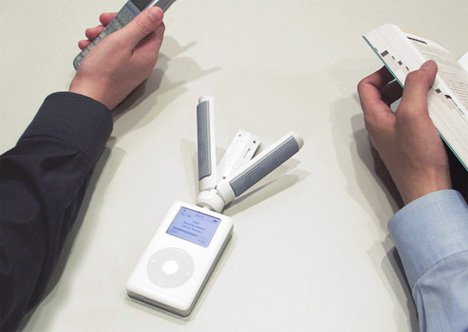 iPod New Speakers which makes a Stand
