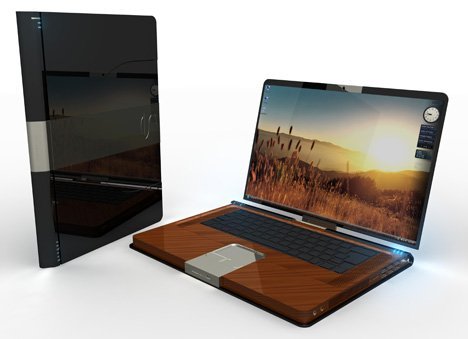 Wooden Tablet Laptop PC