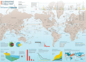 Submarine Optic Fibre Cable Network Map 2008, Click on the image to have a larger view.