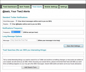 Twe2 Alert Settings Twe2 Alert Settings