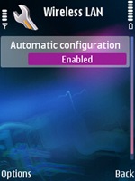 Nokia N95 Wireless LAN Disable Automatic Configuration - No Gateway Reply Wifi Fix