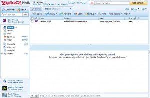 Yahoo Mail Under Maintenance