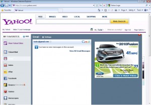 Yahoo My Favourites Menu Mouse Over