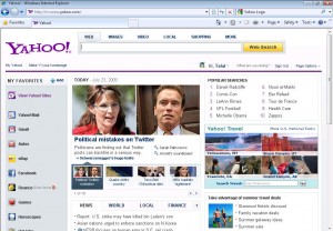 New Yahoo Homepage 2009