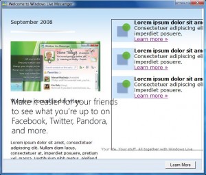 Windows Live Messenger Twitter Linked Crazy Popup Message