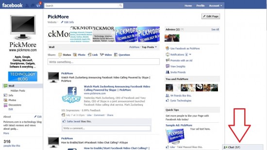 Facebook chat friends list minimized and showing number of online facebook friends Facebook chat friends list minimized and showing number of online facebook friends