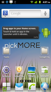 Huawei Honor Home Screen - Android Gingerbread v2.3