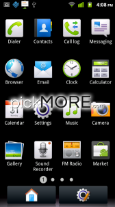 Huawei Honor Menu Screen - Android Gingerbread v2.3