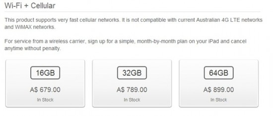 New iPad WiFi + 4G description changed on Apple Australia website New iPad WiFi + 4G description changed on Apple Australia website